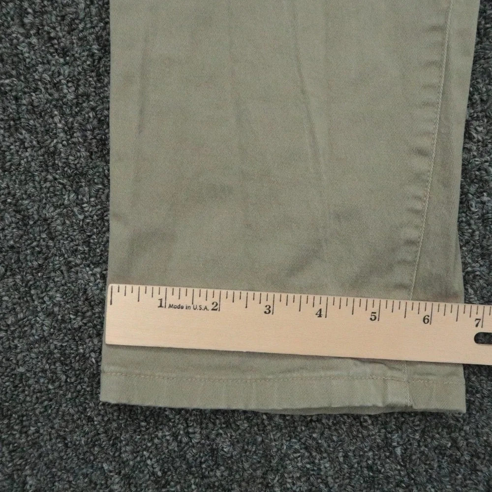 Rhone Pants Mens 36x32 Green Gray Everyday Twill 5 Pocket Straight Zip